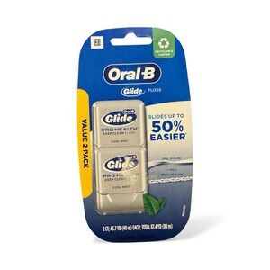 Oral-B Glide Pro-Health Deep Clean Cool Mint Dental Floss 2-Value Pack